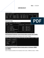 3 Lab Exercise DBMS