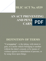 Anti Carnapping Act