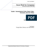 Issue Brief For Congress: Sudan: Humanitarian Crisis, Peace Talks, Terrorism, and U.S. Policy