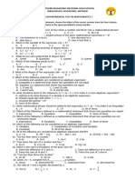 4th Departmental Test Math