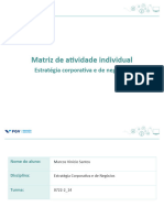 Atividade Individual - Estratégia Corporativa e de Negócios