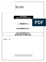 Life Sciences p1 Gr10 Memo Nov2017 - English