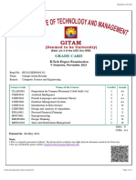 Grade Card: B.Tech Degree Examination