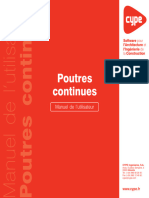 Poutres Continues - Manuel de L'utilisateur