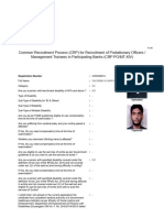 Common Recruitment Process (CRP) For Recruitment of Probationary Officers - Management Trainees in Participating Banks (CRP PO - MT-XIV)