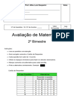 Avaliação de Matemática2