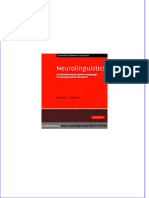 Immediate Download Neurolinguistics An Introduction To Spoken Language Processing and Its Disorders All Chapters