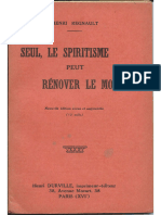 Seul Le Spiritisme Peut Renover Le Monde - Henri Regnault - 1922
