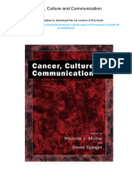 Cancer, Culture and Communication., 978-1475778991