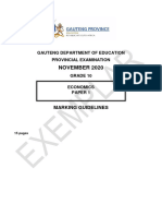 November 2020: Gauteng Department of Education Provincial Examination