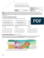 Evaluación Matemática - Multiplicación (Adecuación)