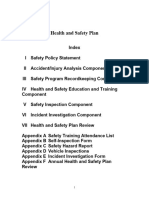 HealthSaftey Plan Template