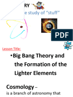 Lesson1 - Big Bang Theory and Formation of Lighter Elements - Students'