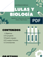 Presentación Proyecto Células Biología Orgánico Ilustrativo Verde