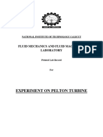 10 (A) Experiments On Pelton Turbine