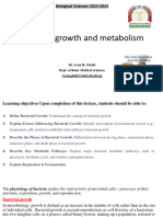 Bacterial Growth and Metabolism Lec 2