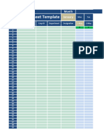 Attendance Sheet Template: Month January January