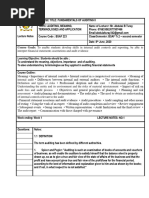 Fundamentals of Auditing Ii - Lecture Note 1