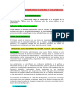 Resumen Derecho Administrativo General y Colombiano