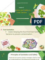 Lesson 2 Sanitation and Safety in Food Service