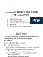 Topic 1.0 Definition, Nature Scope of Economics