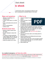 Electric Shock - First Aid Factsheet