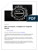 Risk Assessment - A Template For Nonprofit Boards