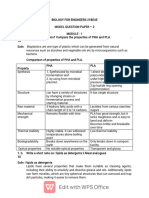 Biology For Engineers - Model Qp2 - Solutions