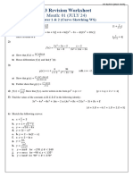 P3 Revision Worksheet: Month: 01 (JULY 24)