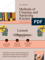 Tle-Grade 9: Methods of Cleaning and Sanitizing Kitchen Tools and Equipment