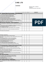 Lab Safety Audit Check Sheet