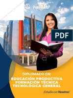 10 Diplomado en Educación Productiva Formación Técnica Tecnológica General