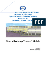 Special Capacity Building Training General Pedagogy Trainees' Module