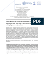 Análisis Del Proceso de Compras para El Área Administrativa de Fiducoldex e Implementación de Una Estrategia para Su Mejoramiento