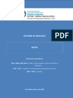 Informe de Mercado: Posiciones Arancelarias 5001-6006 6301-6310 - Tejidos, Fibras Textiles y Fibras Sintéticas o