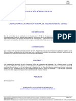 Resoluicón 18-2019, Sistema de Información de Contrataciones y Adquisiciones Del Estado