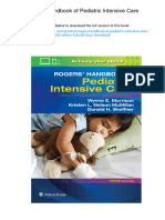 Rogers' Handbook of Pediatric Intensive Care. Fifth Edition. ISBN 1496347536, 978-1496347534