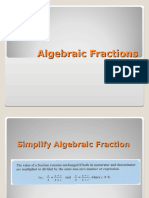 Algebraic Fractions