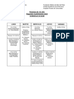 Horarios de 1er Año, 2do Cuatrimestre