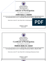 Certificate of Participation - Template