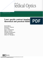 2.laser Speckle Contrast Imaging Theoretical and Practical Limitations