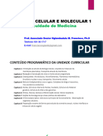 Aula de BIOLOGIA CELULAR-MOLECULAR - MEDICINA 2023