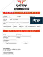 Platinum Application Form