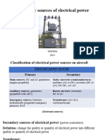 Secondary Sources of Electrical Power