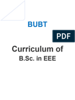 BUBT, Curriculum of B.sc. in EEE