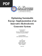 Optimizing Sustainable Energy Implementation of An Innovative Hydroelectric Generator System