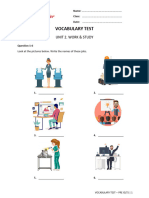 Vocab Test 9. Unit 2. Speaking. Work - Study