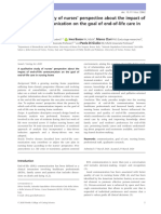 A Qualitative Study of Nurses' Perspective About The Impact of End-Of-Life Communication On The Goal of End-Of-Life Care in Nursing Home