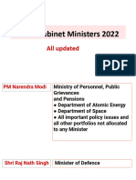 List of Cabinet Ministers 2022: All Updated