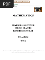 Maths Grade 12 SpringClasses 2021